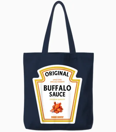 Buffalo Sauce Halloween 2024 Costume Family Matching Ketchup Tote Bags - Navy