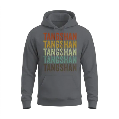Tangshan China Retro Vintage Unisex Hoodie - Charcoal