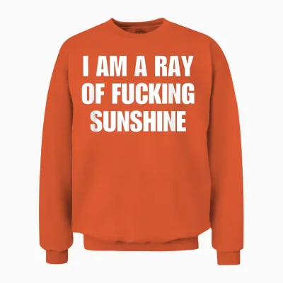 I Am a Ray of Sunshine Y2k Aesthetic Unisex Sweatshirt - Orange