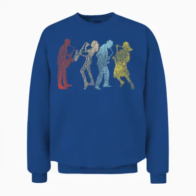 Saxophone Retro Vintage Unisex Sweatshirt - Royal