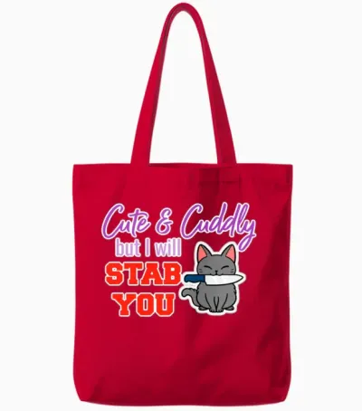 Cute Killer Retro Tote Bags - Red