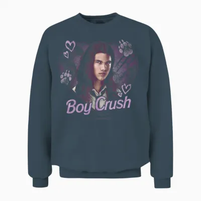 Twilight Boy Crush Jacob Heart Collage Werewolf Movie Unisex Sweatshirt - Dark Heather