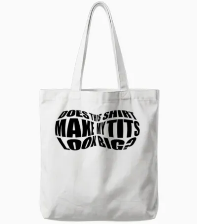 Big Tits! Tote Bags - White