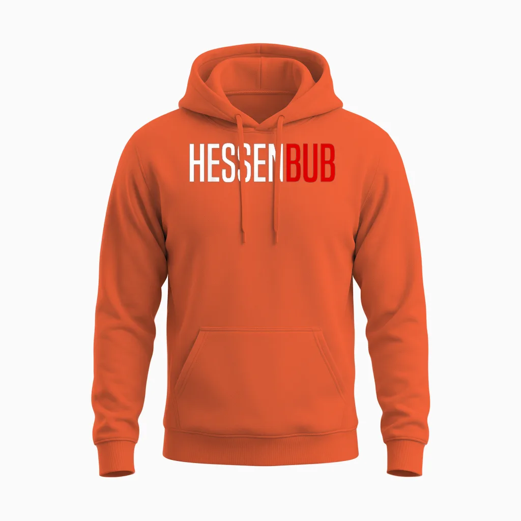 Hessen Bub Hessischer Dialekt Hessisch Hessen Unisex Hoodie in Orange