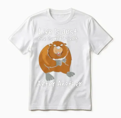Funny Beaver Project Manager Unisex T-Shirt - White