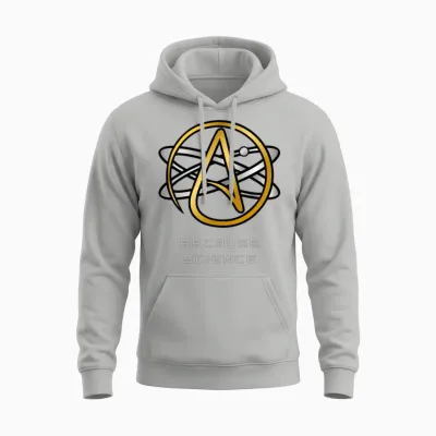 Freethinker Atheist Agnostic Science Symbol Design Unisex Hoodie - Ash