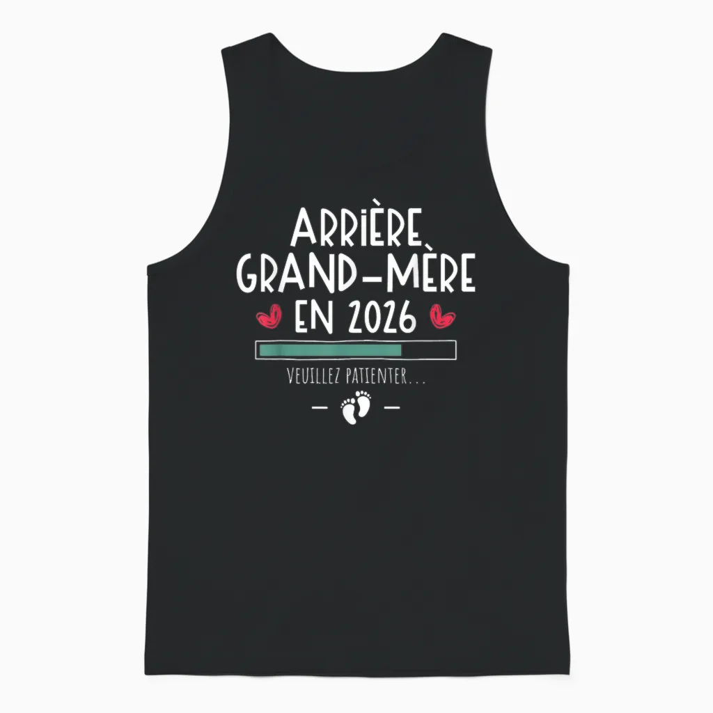 Future Great Grandmother 2026 - Baby Pregnancy Announcement Unisex Tank Top in Black