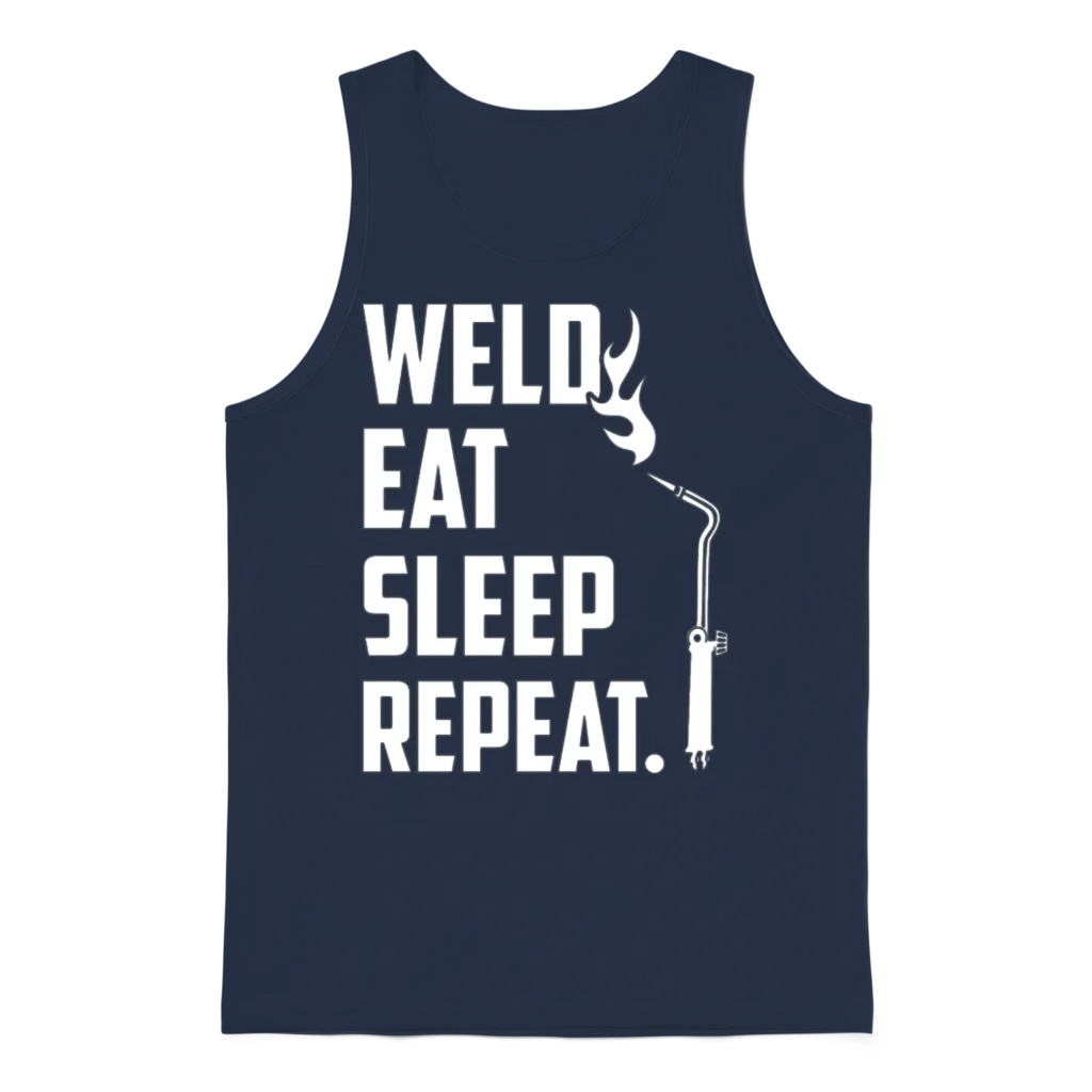 Funny Welder, Welder, Miller Welders, Welder Daddy Unisex Tank Top - Navy