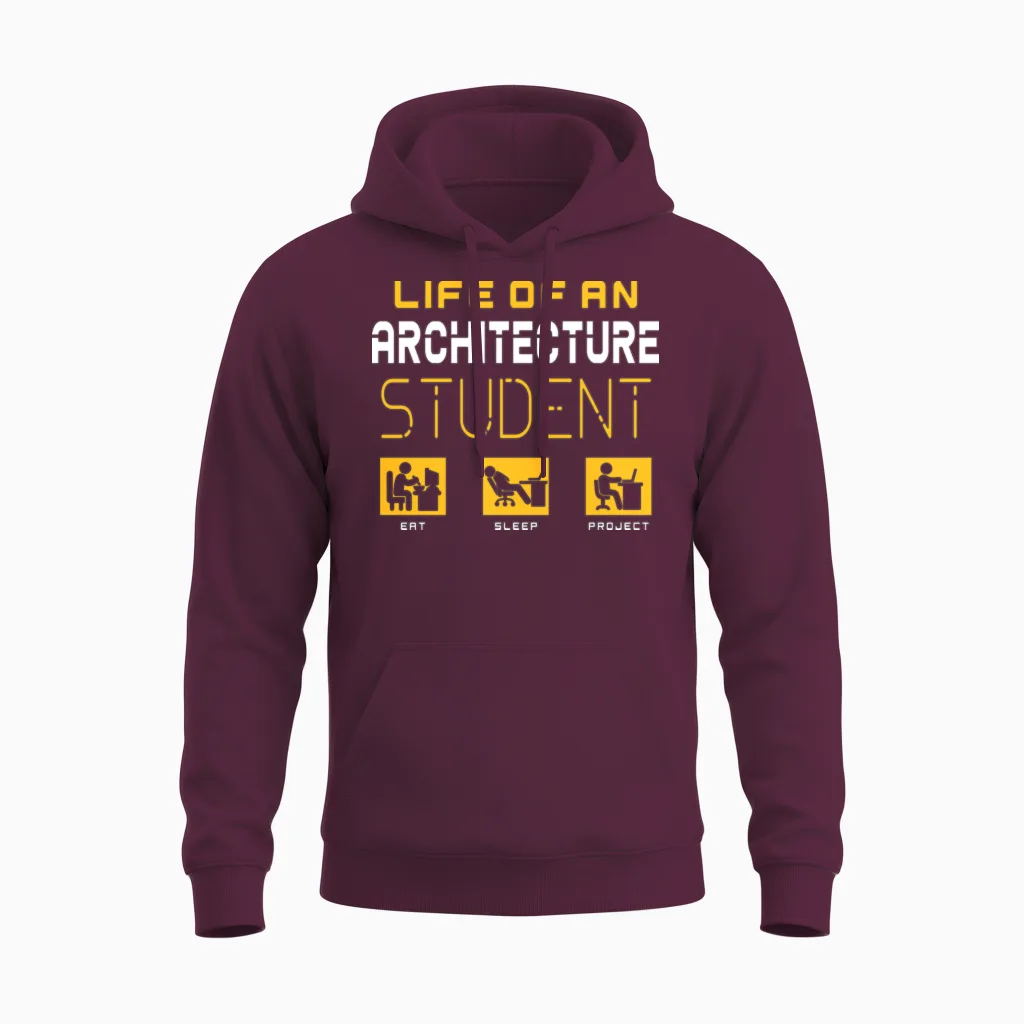Funny Architecture Student School & Graduation Gift Unisex Hoodie in Maroon
