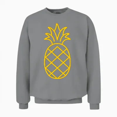 Kleine Ananasfrucht, Minimalistische Einfache Ananas Unisex Sweatshirt - Sport Grey