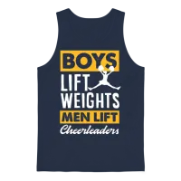Male Cheerleading Male Cheerleader Unisex Tank Top - Navy – 1
