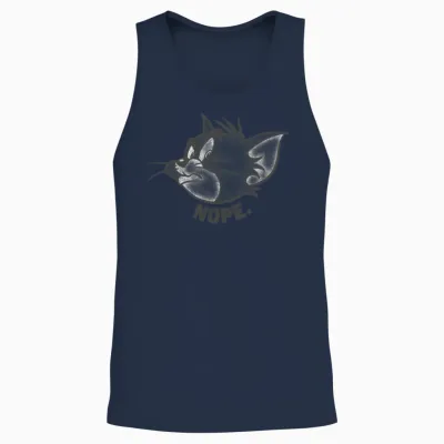 Tom and Jerry Nope Unisex Tank Top - Navy