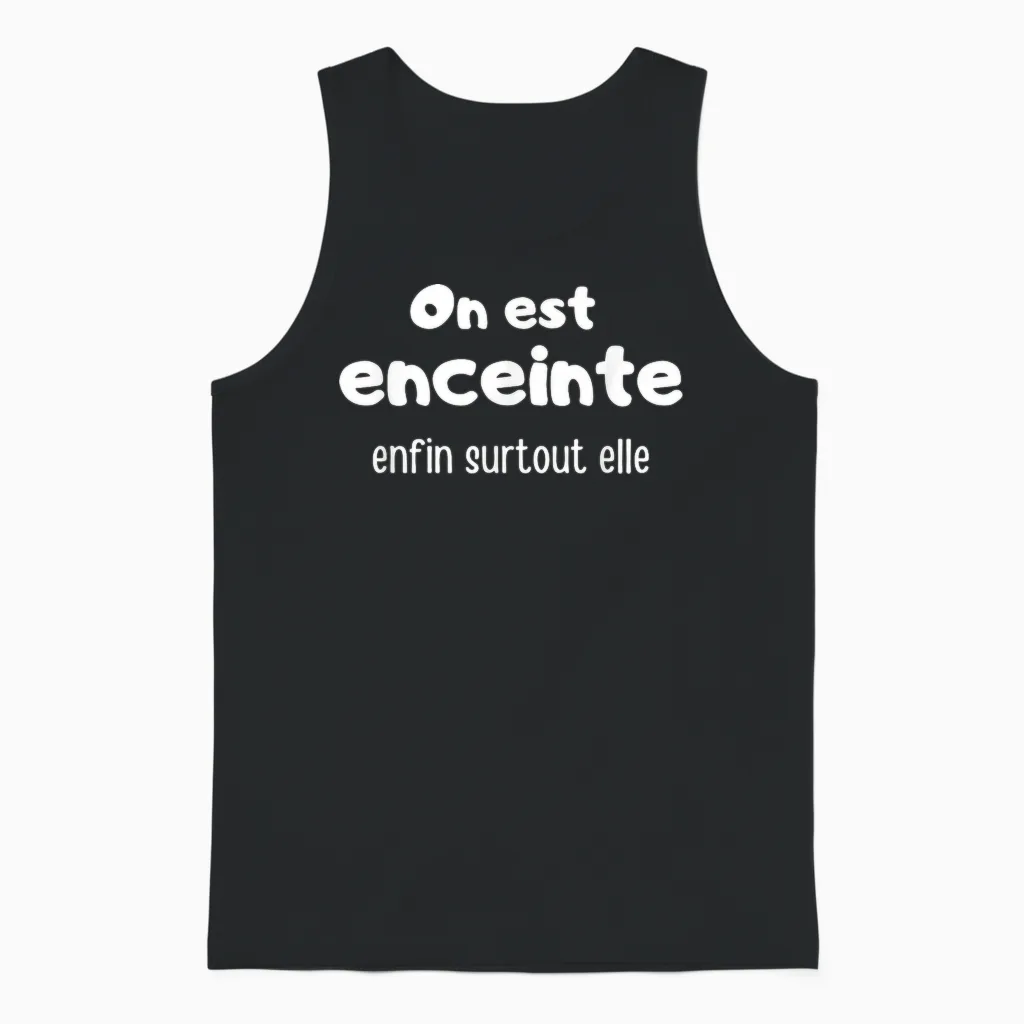 Announcement Pregnancy Original Dad 2025 with a Big Bid Unisex Tank Top in Black
