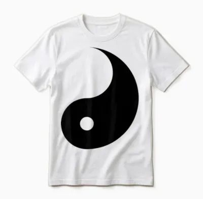 Yin – Yin Yang Paar-Kostüm, Brüder Und Schwestern, 1 Paar Unisex T-Shirt - White