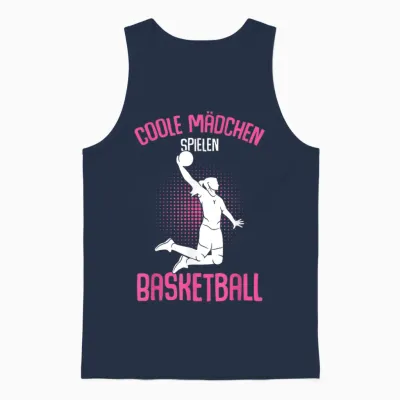 Cool Girls Playing Basketball Basketball Children's Unisex Tank Top - Navy
