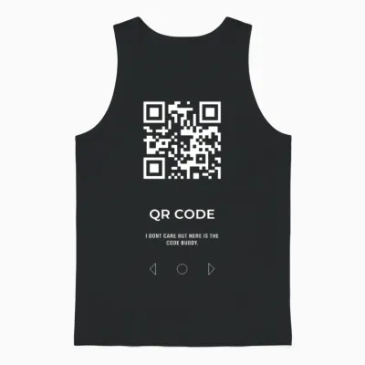 Qr Code Unisex Tank Top - Black
