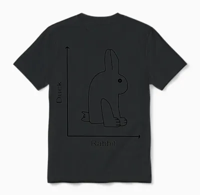 Duck Rabbit Unisex T-Shirt - Black