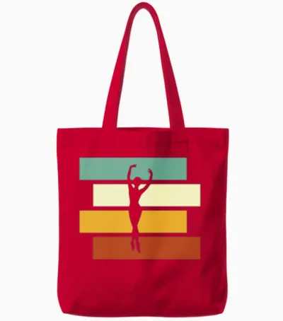 Dancing Retro Tote Bags - Red