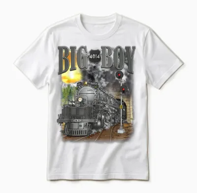 Big Boy 4014 Vintage Steam Locomotive Railway Locomotive Locomotive Unisex T-Shirt - White