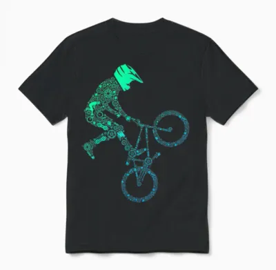 Boys Bmx Bike Shirts | Bike Rider Gear Bmx T-Shirt, Black Unisex T-Shirt - Black
