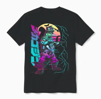 Godzilla Neon Mechagodzilla Unisex T-Shirt - Black
