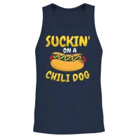 Chili Dog Hot Dog Sausage Fastfood Unisex Tank Top - Navy – 2