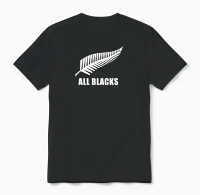 All Blacks New Zealand Cricket Unisex T-Shirt - Black