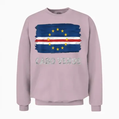 Kap Verde Roots Cabo Verde Kap Verde Flagge Unisex Sweatshirt - Light Pink