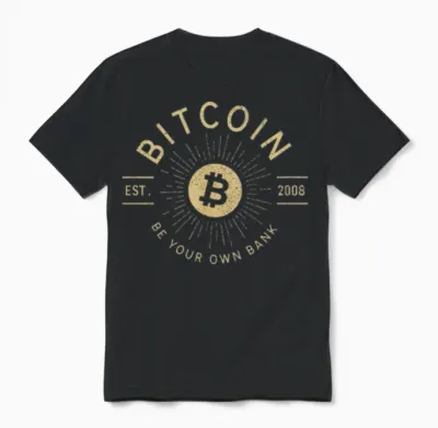 Bitcoin Crypto Blockchain Money Gif Christmas Unisex T-Shirt - Black