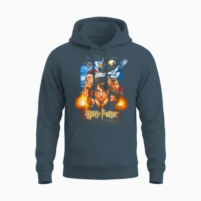 Harry Potter Black Movie Poster T-Shirt, Adult, Women, Short Sleeve, T-Shirt, Small Unisex Hoodie - Dark Heather