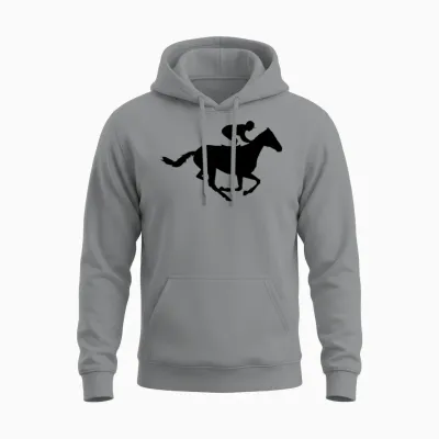 Running Horse Unisex Hoodie - Sport Grey