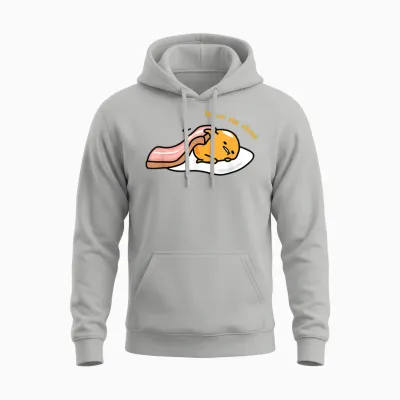 Gudetama Leave Me Alone Unisex Hoodie - Ash