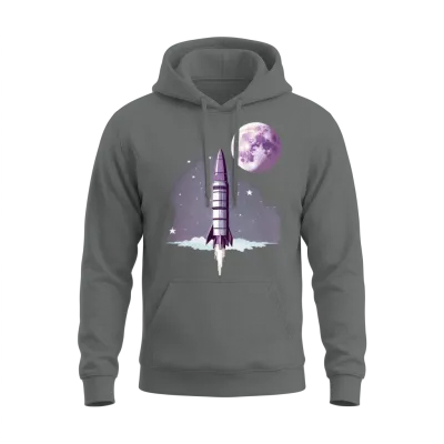 Vintage Retro Space V2 Unisex Hoodie - Graphite Heather