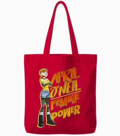 April O'neill - Female Power Tote Bags - Red