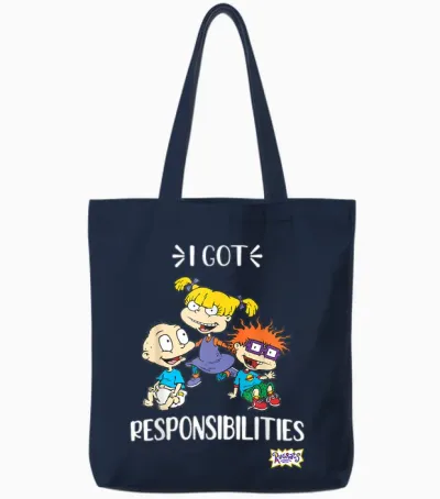 Mademark X Rugrats - Funny Angelica Quote Rugrats Tote Bags - Navy