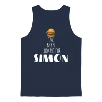 Funny Simon Saying Simon Unisex Tank Top - Navy – 1