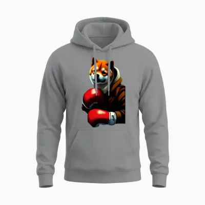 The Shiba Inu Boxer No. 1 Unisex Hoodie - Sport Grey