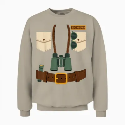 Zookeeper Halloween Costume Unisex Sweatshirt - Sand