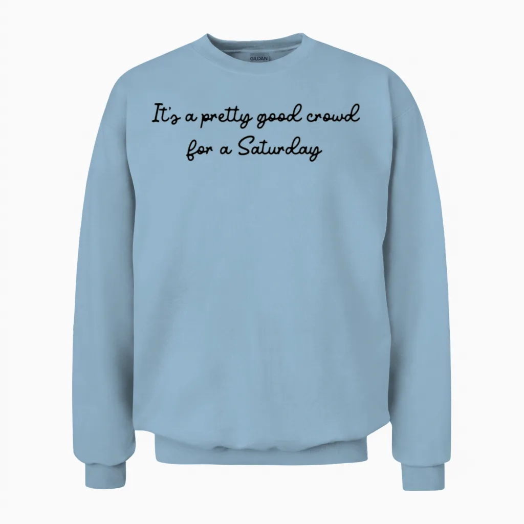 The Piano Man Lyric & Keys Gift Unisex Sweatshirt in Light Blue