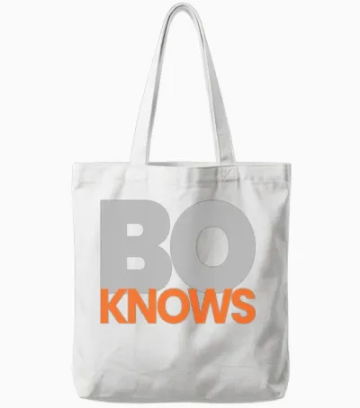 Bo Knows Tote Bags - White