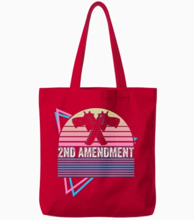 2nd Amendment Retro Tote Bags - Red