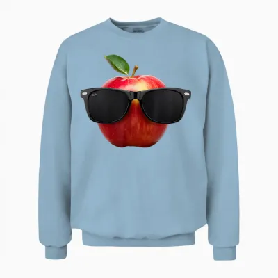 Apfel Sonnenbrillen Tshirt Lustige Obst Kostüm Unisex Sweatshirt - Light Blue