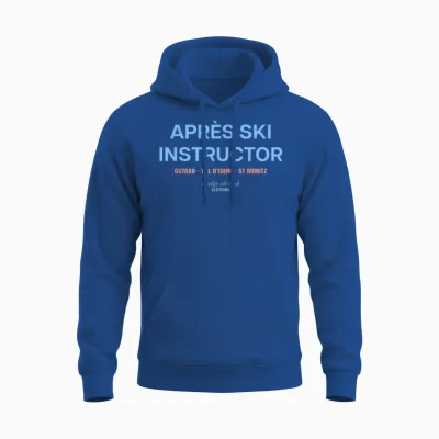 Aprés Ski Instructor X Livelife Ski Club Skifahrer Frontal Unisex Hoodie - Royal
