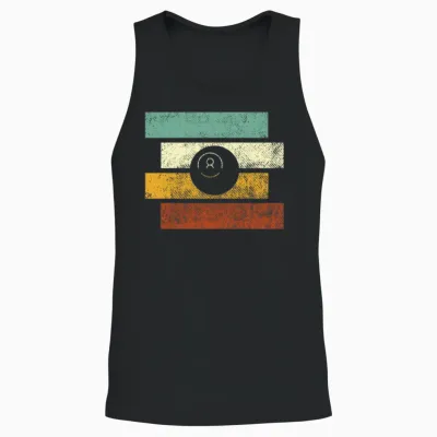 Billiards Retro Unisex Tank Top - Black