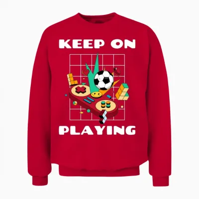 Keep on Playing Nostalgia Unisex Sweatshirt - Red