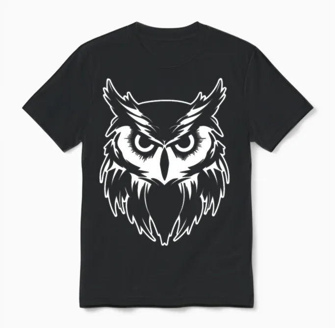 Owl Bird Birds - Lovers Unisex T-Shirt in Black