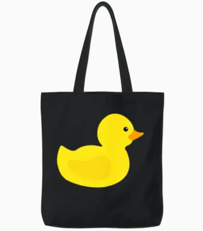 Rubber Duck Tote Bags - Black