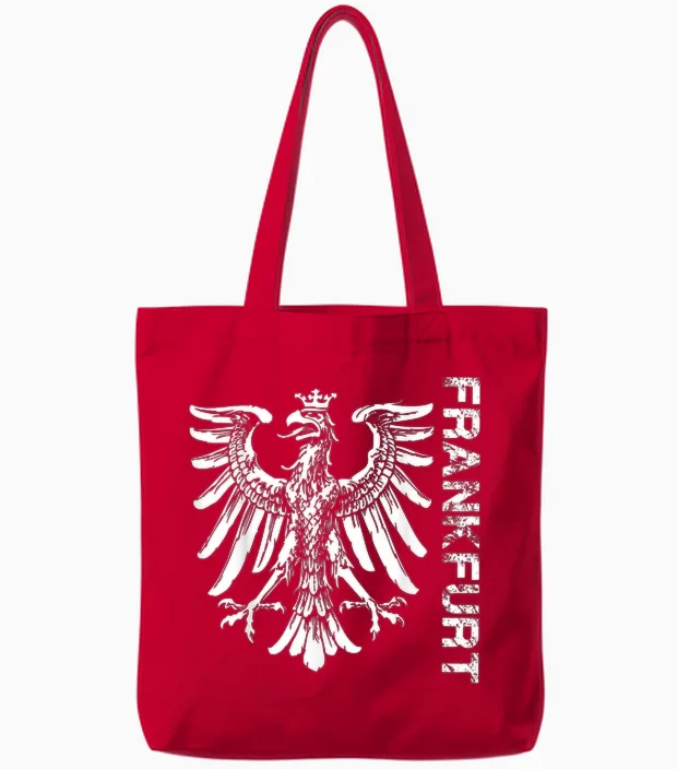 Frankfurt Fan Shirt Für Damen Herren Und Kinder. Fanblock Tote Bags in Red