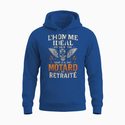 Biker Retirement Motorcycle Gift Funny Man Motorcycle Biker Unisex Hoodie - Royal