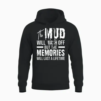 Mud Wash off Mudding Gift Unisex Hoodie - Black